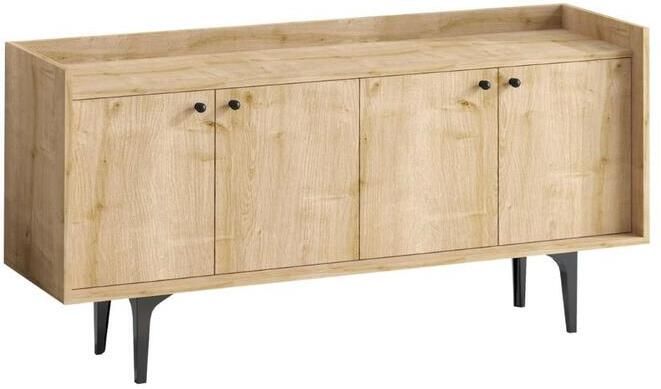 CALICOSY Dressoir met 4 deuren NAVI B150 cm Eikenlook