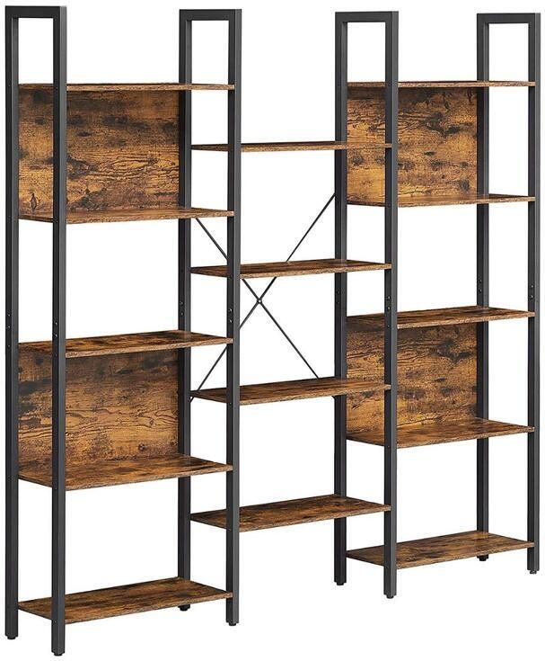 CALICOSY Opbergkast 14 Niveaus Industriële Stijl B158 cm