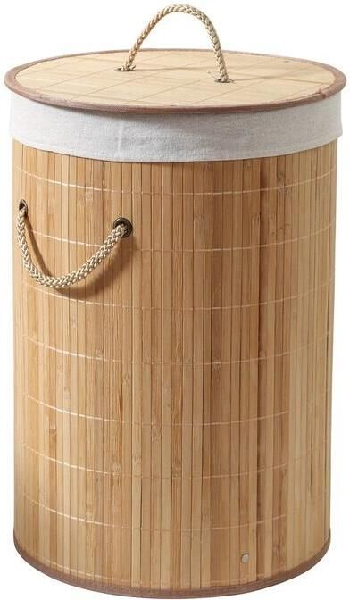 CALICOSY Ronde bamboe wasmand 60L H50 cm