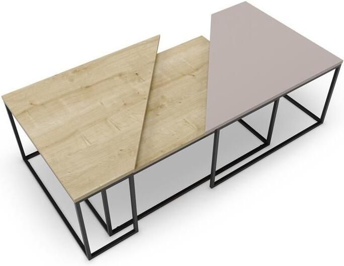 CALICOSY Salontafel Titan 110|96 cm Lichtgrijs