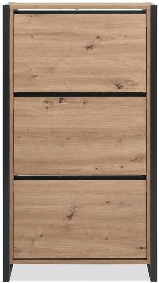 Finori Schoenenkast Damon 70x25x125cm 3 deuren eikdecor - Foto 2