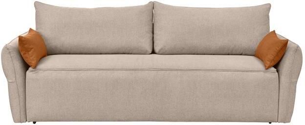 CALICOSY Slaapbank 3-zits in stof B238 cm LAGOS Beige