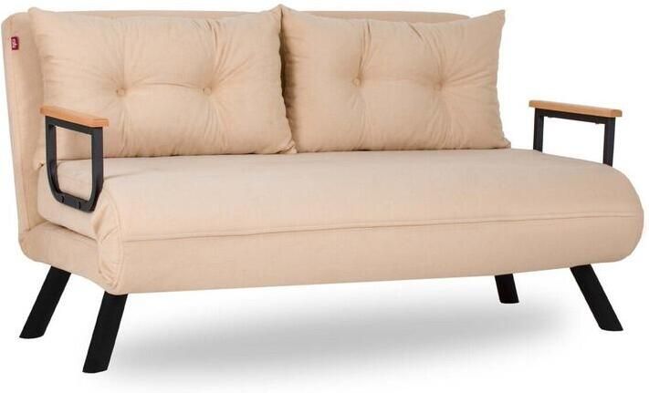 CALICOSY Slaapbank voor 2 personen SANDO Beige