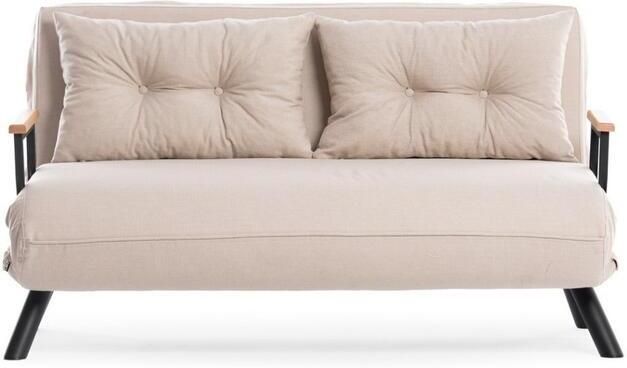 CALICOSY Slaapbank voor 2 personen SANDO Ecru