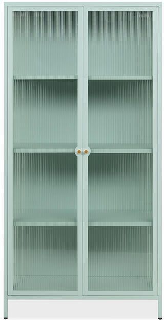 CALICOSY Vitrinekast met 2 glazen deur MILTON B80 cm Groen