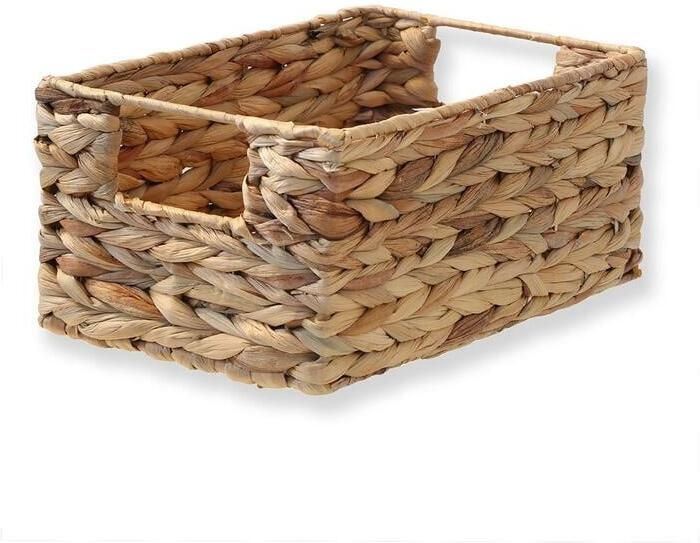 CALICOSY Waterhyacint mand met metalen frame H13 cm