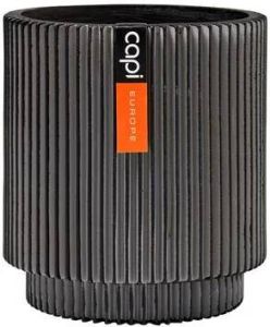 Capi Europe Vaas cilinder Groove 19x21 Antraciet