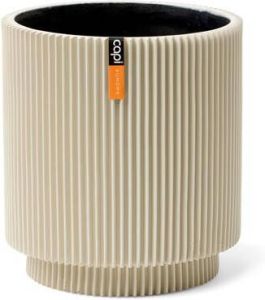 Capi Europe Vaas cilinder Groove 19x21 Beige