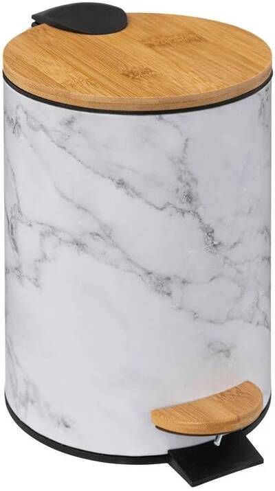 CASA DI ELTURO Pedaalemmer 3L Marble Wit Softclose