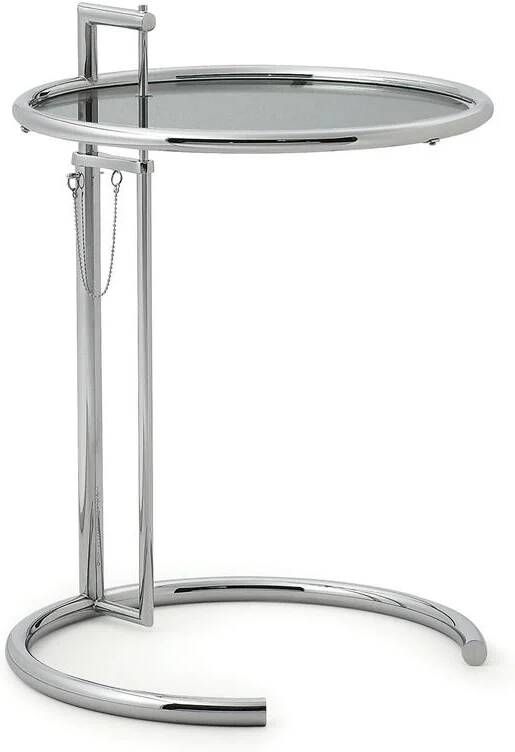ClassiCon Adjustable Table E 1027 bijzettafel Ø52 donker glas