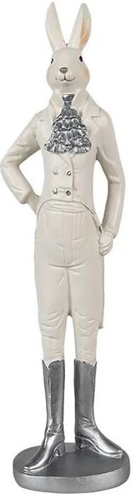 Clayre & Eef Beeld Konijn 40 cm Wit Polyresin