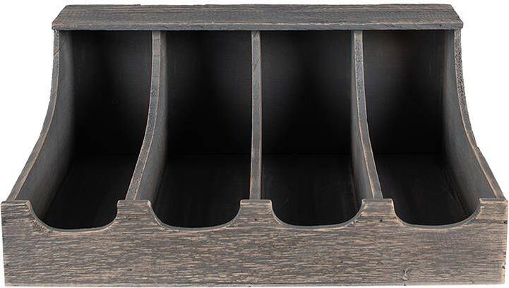 Clayre & Eef Bestekbak 41x29x17 cm Grijs Hout