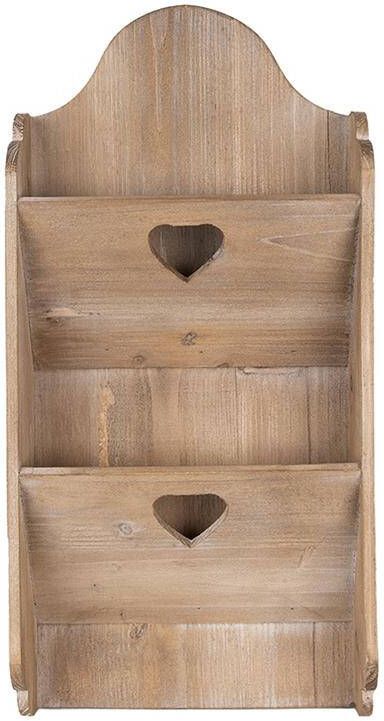 Clayre & Eef Tijdschriftenhouder 28x10x60 cm Bruin Hout Rechthoek