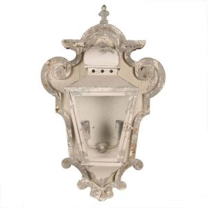 Clayre & Eef Wandlamp 43x16x68 cm Beige Grijs Hout Ijzer Muurlamp Beige Muurlamp