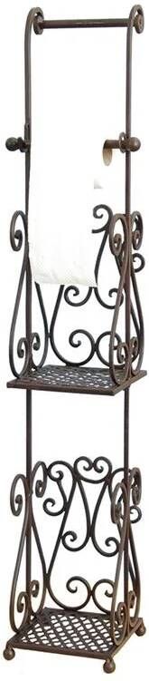 Clayre & Eef WC Rol houder 97 cm Bruin Ijzer Rechthoek