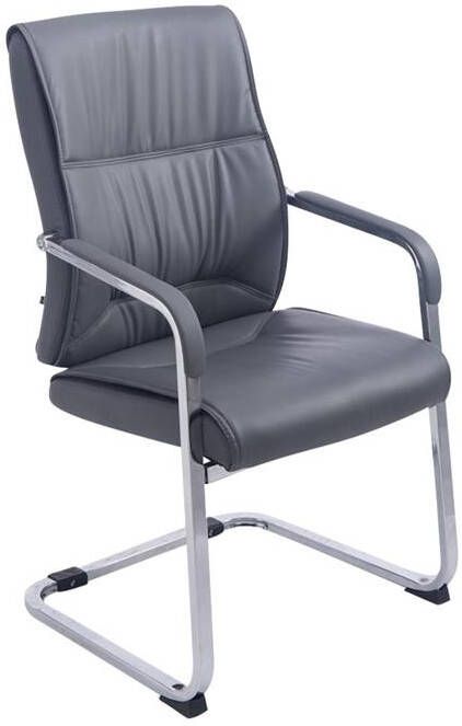 Clp XXL Anubis Bezoekersstoel Met armleuning Eetkamerstoel Kunstleer grijs