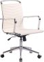 Clp Burnley Bureaustoel Kunstleer of Echt leer Zithoogte: 44 54 cm Ergonomische design managersstoel 360°-draaistoel wit Imitatieleer - Thumbnail 1