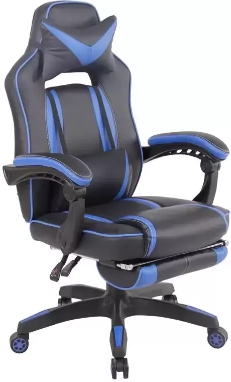 Clp Heat Bureaustoel Kunstleer zwart blauw