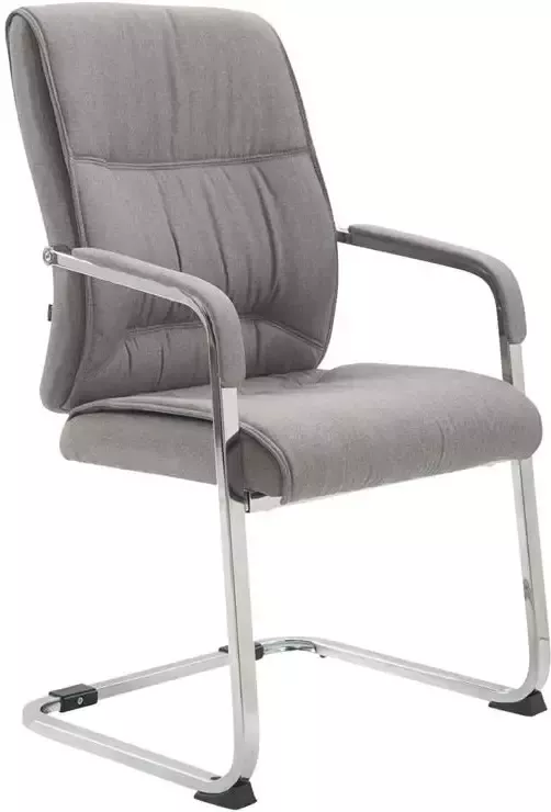 Clp XXL Anubis Bezoekersstoel Met armleuning Eetkamerstoel Stof grijs