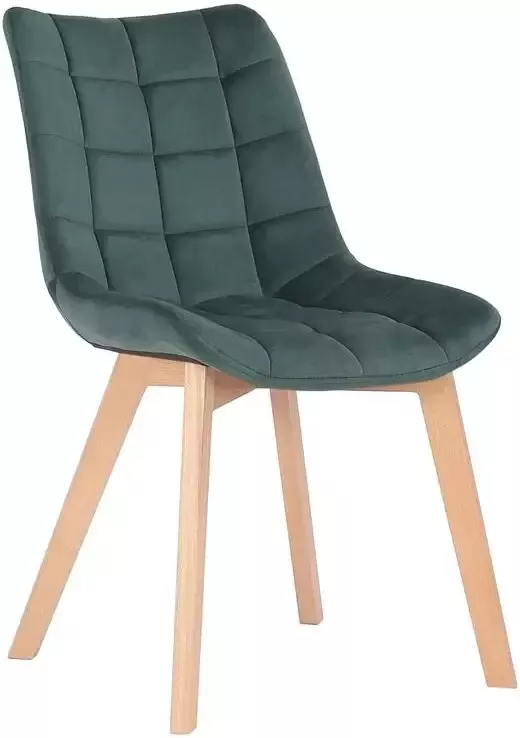 CLP Passaic Eetkamerstoel Fluweel groen - Foto 2