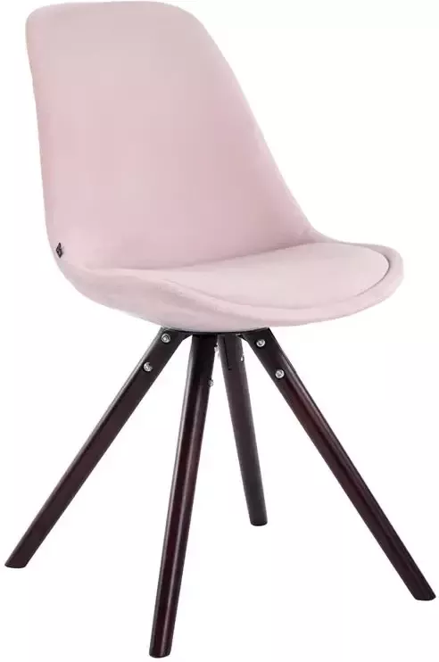 Clp Toulouse Eetkamerstoel Rond frame Fluweel roze cappuccino