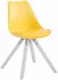 Clp Toulouse Eetkamerstoel Vierkant frame Kunstleer geel wit - Thumbnail 1