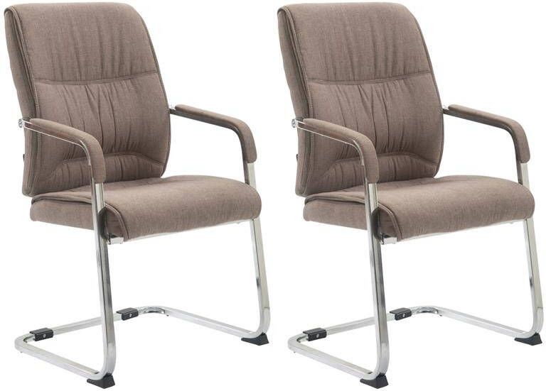 Clp XXL Anubis Set van 2 Eetkamerstoelen Stof taupe