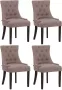 CLP Set van 4 eetkamerstoelen Inverness Donker Frame Stof - Thumbnail 1