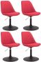 CLP Set van 4 eetkamerstoelen Maverick Zwart frame Stof - Thumbnail 1