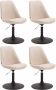 CLP Set van 4 eetkamerstoelen Maverick Zwart frame Stof - Thumbnail 1