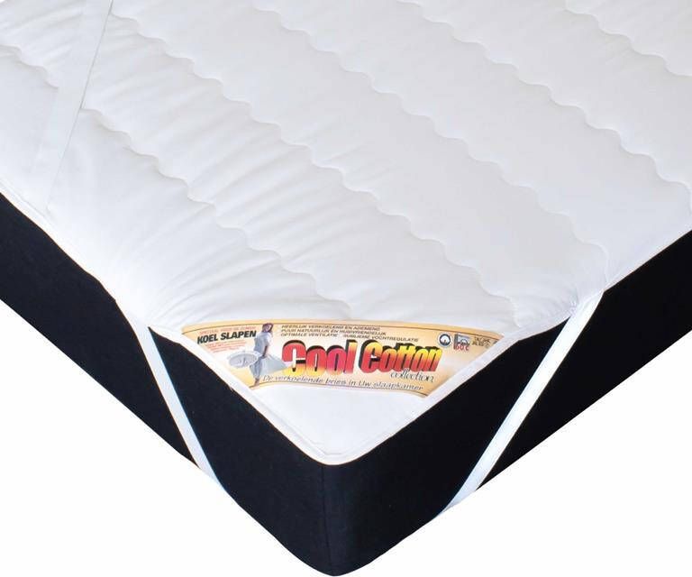 Cool Cotton Matrasbeschermer Verkoelende MatrasTopper 100% Puur Katoen Wasbaar op 60 graden Topdekmatras 70x200 cm