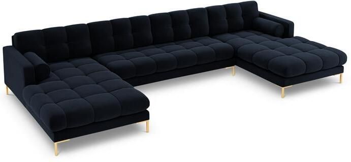 Cosmopolitan Design Bali U-bank Donkerblauw Goud