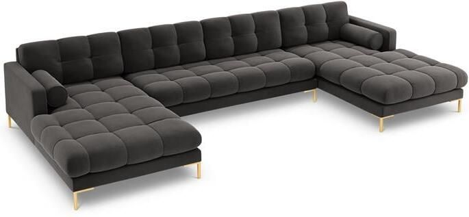 Cosmopolitan Design Bali U-bank Donkergrijs Goud