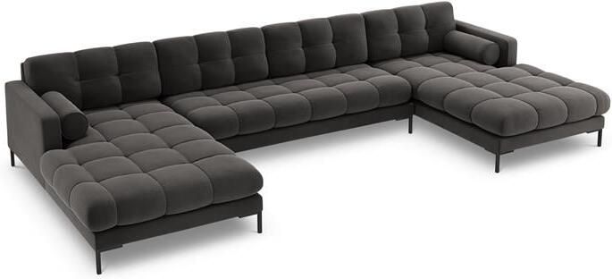 Cosmopolitan Design Bali U-bank Donkergrijs Zwart