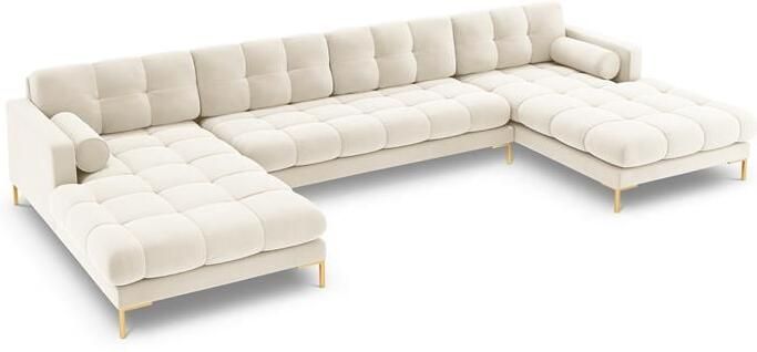 Cosmopolitan Design Bali U-bank Lichtbeige Zwart