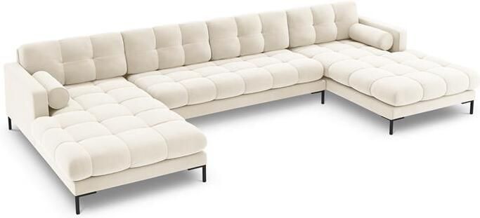 Cosmopolitan Design Bali U-bank Lichtbeige Zwart