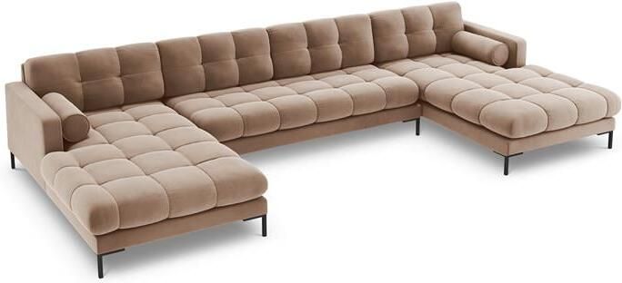 Cosmopolitan Design Bali U-bank Taupe Zwart