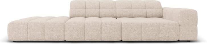 Cosmopolitan Design Chicago 4-zitsbank Links Open Chenille Lichtbeige