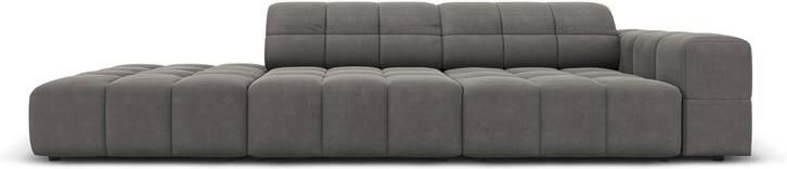 Cosmopolitan Design Chicago 4-zitsbank Links Open Velvet Grijs