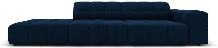 Cosmopolitan Design Chicago 4-zitsbank Links Open Velvet Koningsblauw