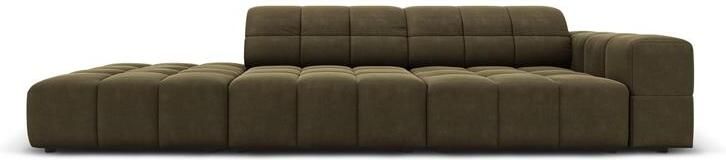 Cosmopolitan Design Chicago 4-zitsbank Links Open Velvet Olijfgroen