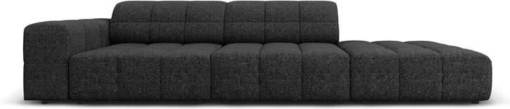 Cosmopolitan Design Chicago 4-zitsbank Rechts Open Chenille Zwart