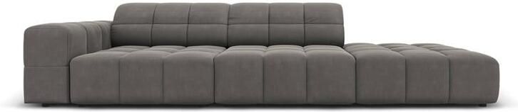 Cosmopolitan Design Chicago 4-zitsbank Rechts Open Velvet Grijs