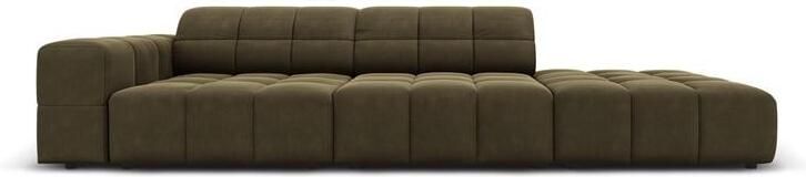 Cosmopolitan Design Chicago 4-zitsbank Rechts Open Velvet Olijfgroen