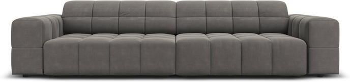 Cosmopolitan Design Chicago 4-zitsbank Velvet Donkergrijs