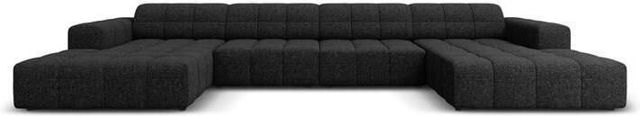 Cosmopolitan Design Chicago U-bank Chenille Zwart