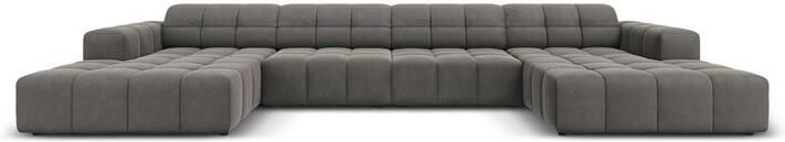 Cosmopolitan Design Chicago U-bank Velvet Grijs