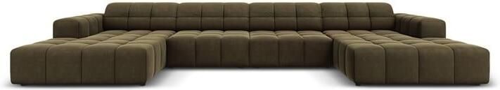 Cosmopolitan Design Chicago U-bank Velvet Olijfgroen