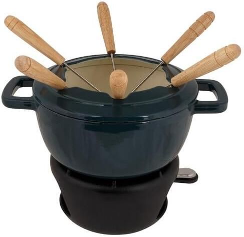 Cosy & Trendy Fondueset Fontestic Gietijzer Green Heron Ø 18 cm