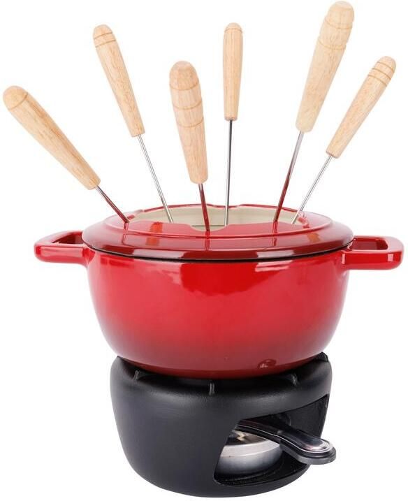 Cosy & Trendy Fondueset Fontestic Gietijzer Traditional Red Ø 18 cm